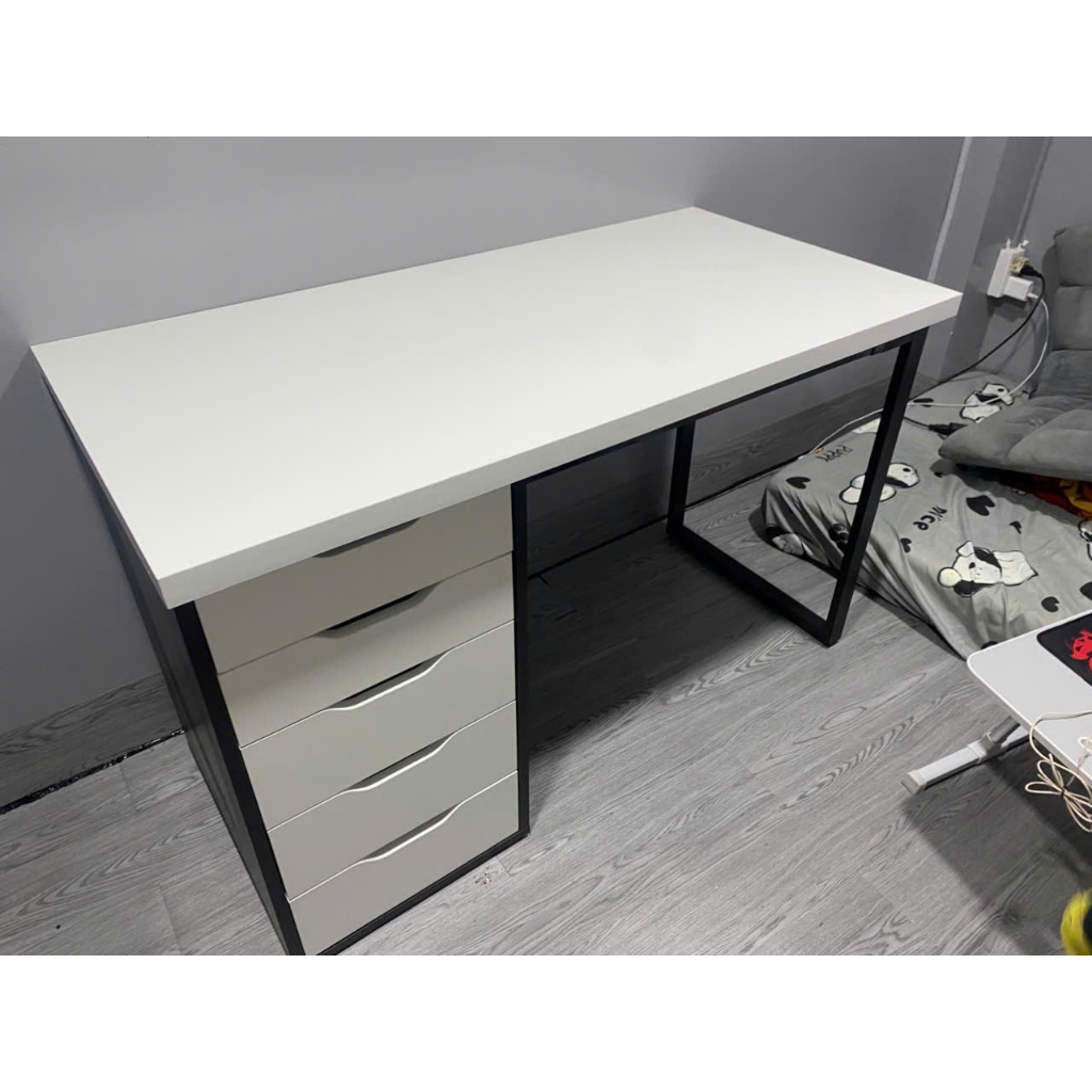 ( CỒNG KỀNH ĐI TỈNH) bàn ikea 5 ngăn kiểu gaming decor, kích thước 1m-1m6 gắn được arm chắc chắn không rung lắc | BigBuy360 - bigbuy360.vn