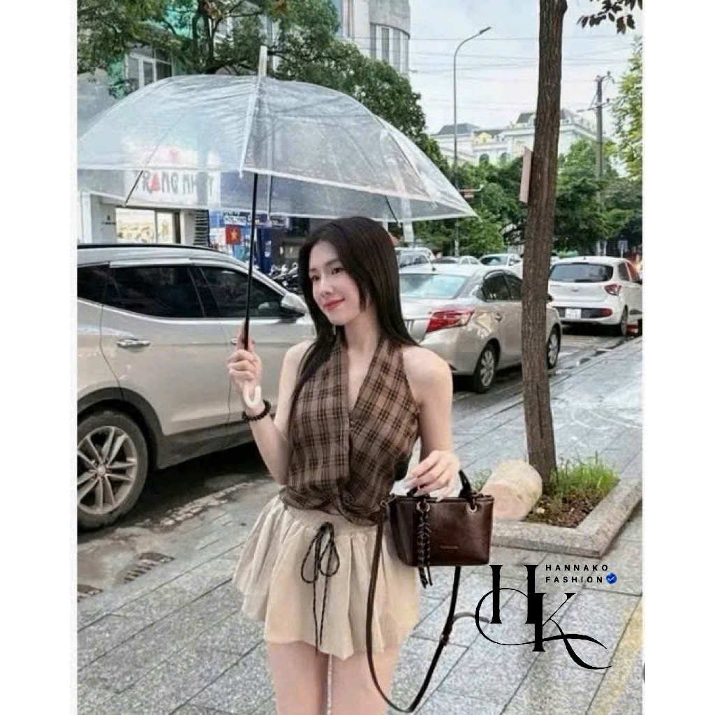 Chân váy xòe nữ chất Kaki ,chân váy cạp chun dây rút (có quần bảo hộ) Hannako 160 | BigBuy360 - bigbuy360.vn