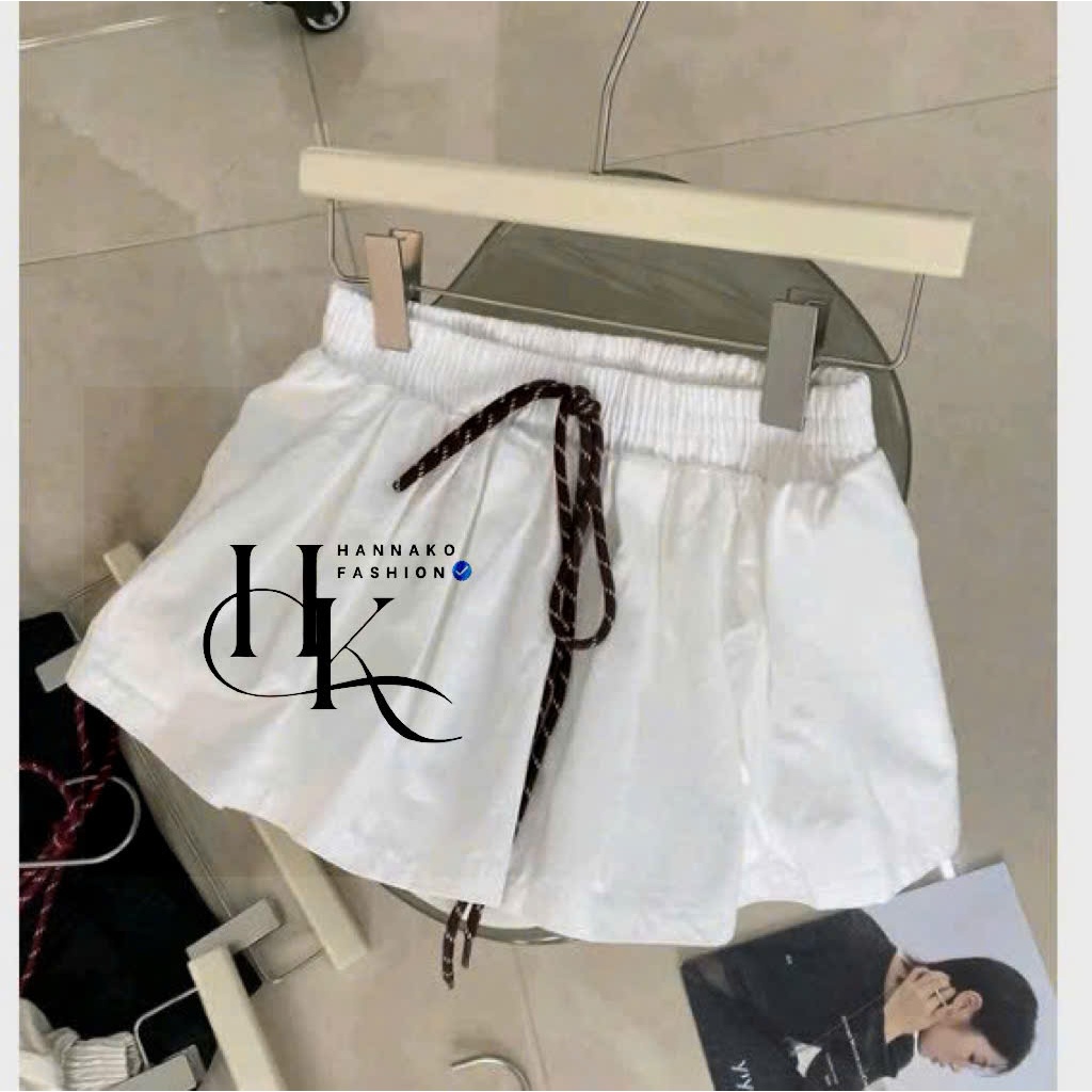Chân váy xòe nữ chất Kaki ,chân váy cạp chun dây rút (có quần bảo hộ) Hannako 160 | BigBuy360 - bigbuy360.vn
