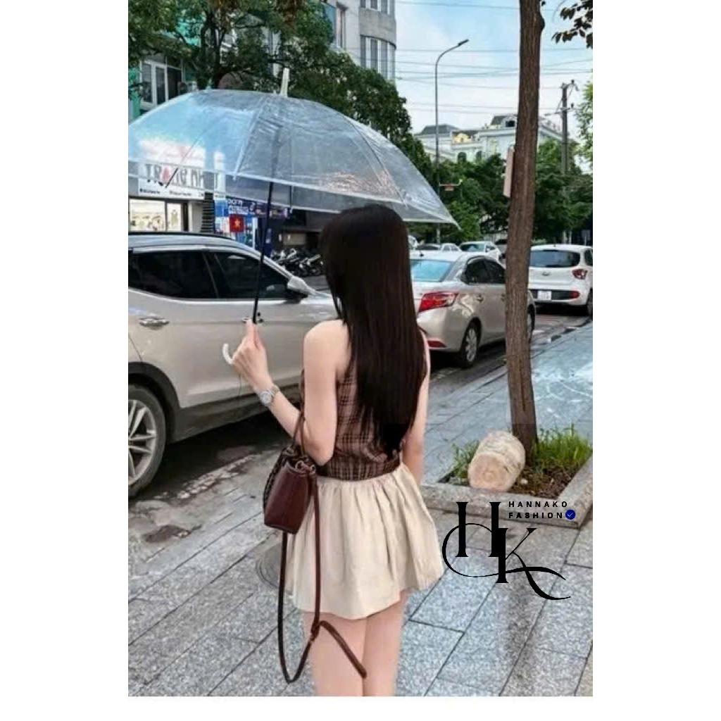 Chân váy xòe nữ chất Kaki ,chân váy cạp chun dây rút (có quần bảo hộ) Hannako 160 | BigBuy360 - bigbuy360.vn