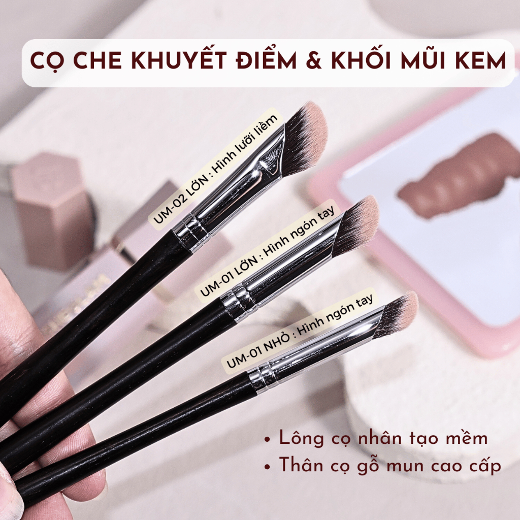 [BSL] Cọ Che Khuyết Điểm Đầu Dốc N15 N39 Plus Khối Mũi Reverse Lông Nén Đầu Tròn Cao Cấp DD08 - Dou 