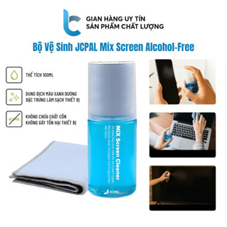 Bộ Vệ Sinh Màn Hình, Vỏ Ngoài, Bàn Phím Macbook Và Laptop Kèm Khăn Lau 2in1 JCPAL Mix Screen Cleaner
