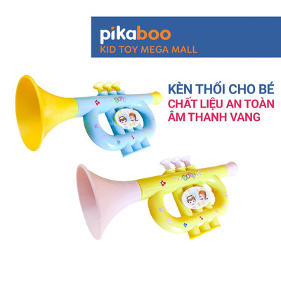 Kèn thổi cho bé Pikaboo, kèn đồ chơi trung thu âm thanh vang, chất liệu nhựa dày dặn an toàn