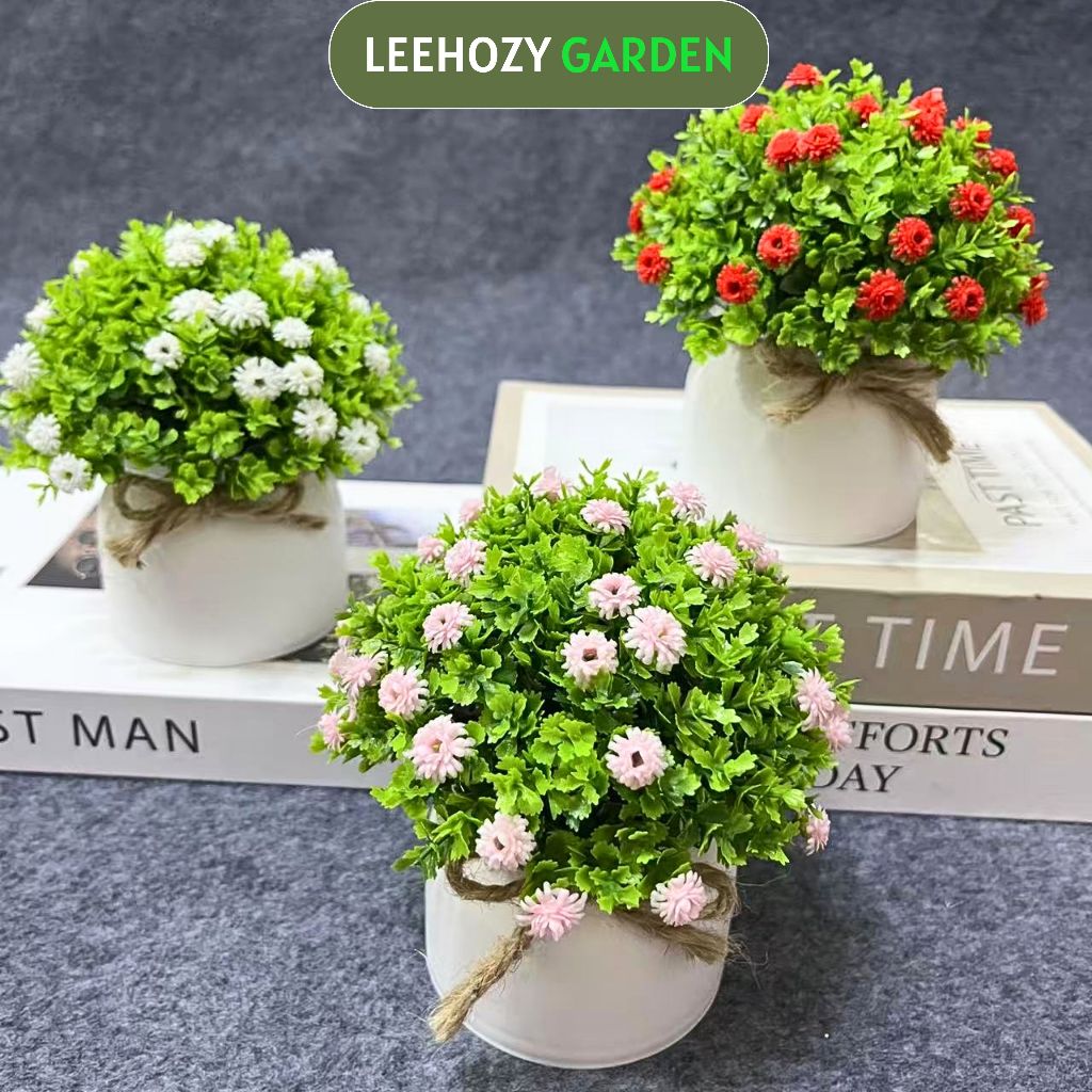 Cây Hoa Giả Mini Cây Nhân Tạo Cao 12cm Trang Trí Nhà Cửa Decor Nhà Hàng Quán Cafe Bàn Làm Việc Văn Phòng-LHZ
