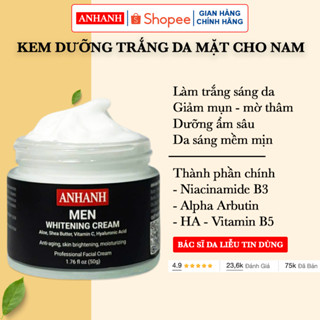  Kem dưỡng trắng da mặt cho nam kem dưỡng ẩm giảm mụn ANHANH - kem dưỡng da nam chống lão hóa mờ thâm sạm nám 