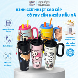 Bình Giữ Nhiệt Cao Cấp Inox 316 Có Tay Cầm Dung Tích 750ml, Giữ Nóng Lạnh Lâu, Nhiều Mẫu Dễ Thương