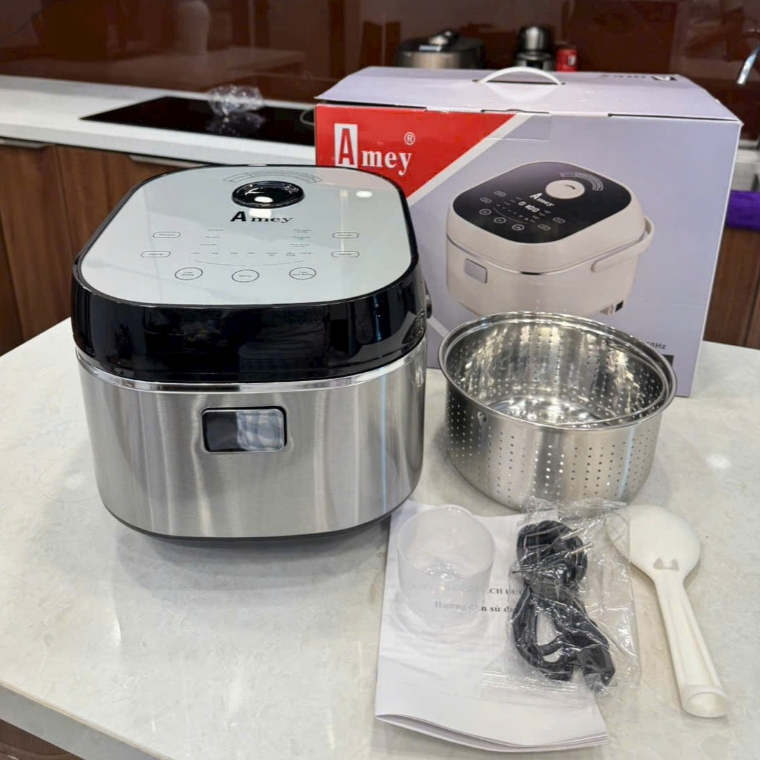 NỒI CƠM ĐIỆN AMEY AM088 - Dung tích1.8L – Lòng nồi inox 304 vân lục giác cao cấp