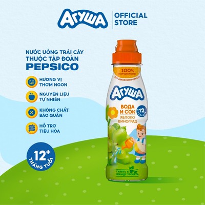 [NGA] Nước uống vị trái cây Agusha cho bé từ 12 tháng 300ml/chai