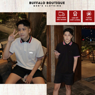  Áo Polo Nam Gìii Cơ Thêu Logo Giữa Túi Siêu Chất - Áo Polo Nam Nữ Gìii Cơ Phối Đường Kẻ Cổ Siêu Chất 