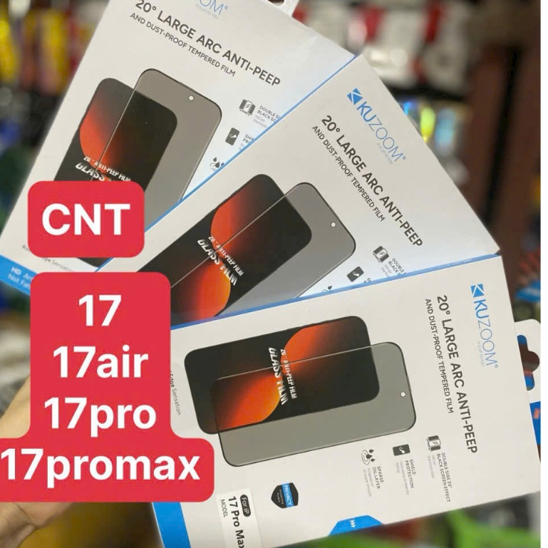 ip16promax Kính cường lực Kuzoom Iphone 17 PRO MAX / 17 PRO / 17 AIR / 17 / 16 pro / 16 pro max / 16