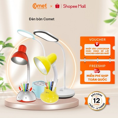 [HT HCM/HN] Đèn Học LED Comet Để Bàn, Chống Cận - Bảo Hành 12 Tháng Lỗi 1 Đổi 1 Trong 6 Tháng