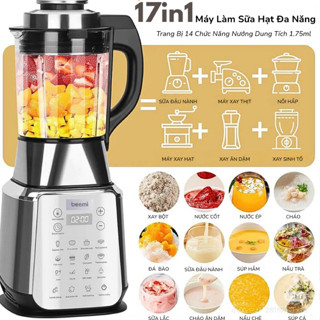 Máy Làm Sữa Hạt Beemi Đa Năng 17 Chế Độ Dung Tích 1750ml Công Suất Lớn - Làm Sữa Đậu Nành Ngũ Cốc