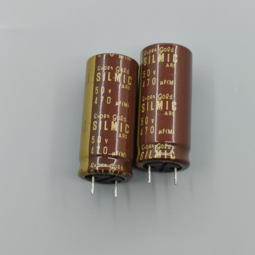 Cặp Tụ điện 50V 470uF Elna Silmic ARS Super Gold tháo máy