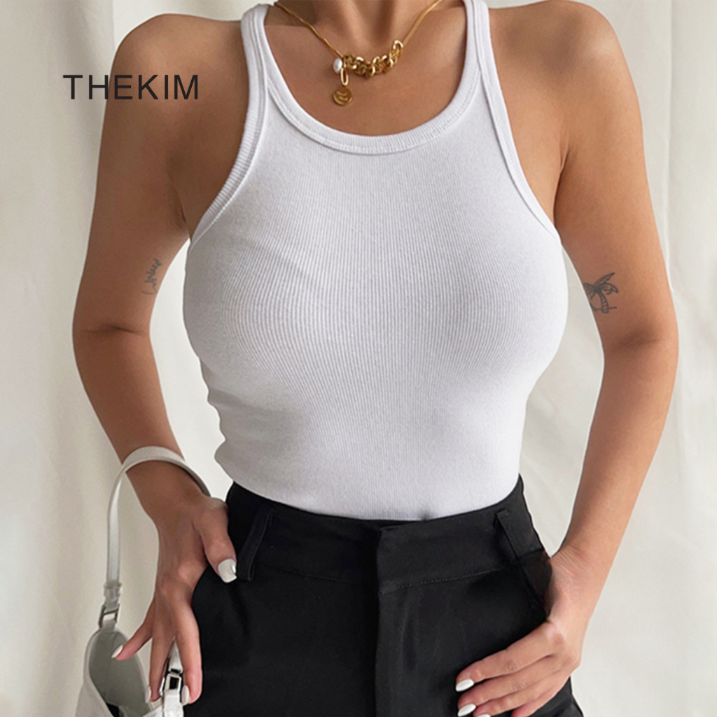 THEKIM Áo ba lỗ thun tăm 100% cotton , áo 3 lỗ sát nách cho nữ A137