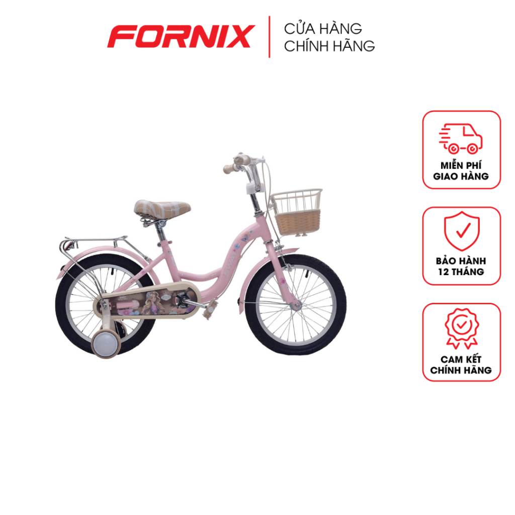 Xe Đạp Trẻ Em Dành Cho Bé Gái SWAT ZN16 - FORNIX - Vòng Bánh 16"