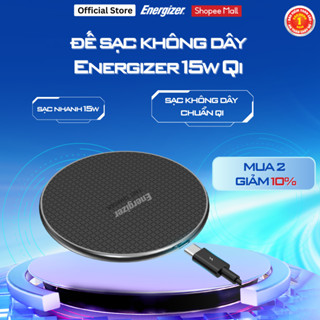 Đế sạc không dây Energizer Qi 15W WCP107 - thiết kế siêu mỏng, sạc nhanh 15W, đa tương thích