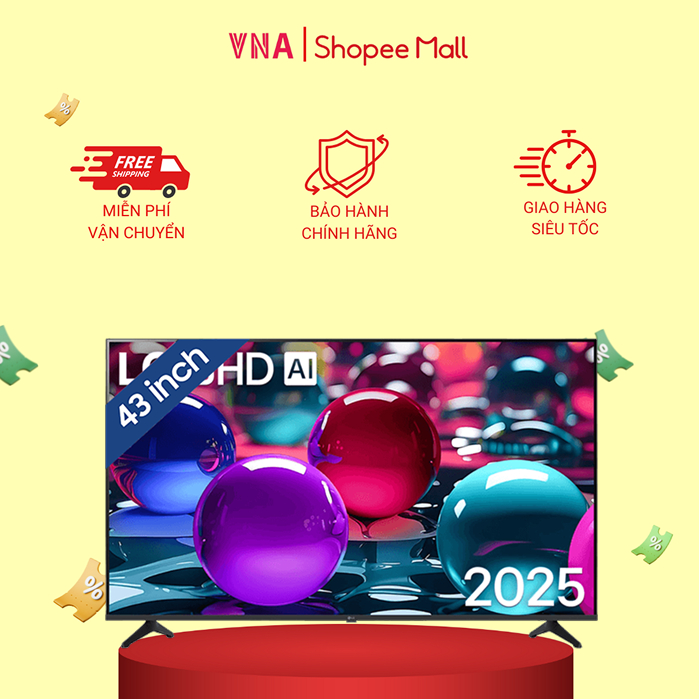 Smart Tivi UHD LG 4K 43 inch 43UA7350PSB - Mới 2025 - Miễn phí giao hàng và lắp đặt để bàn(kệ tủ)