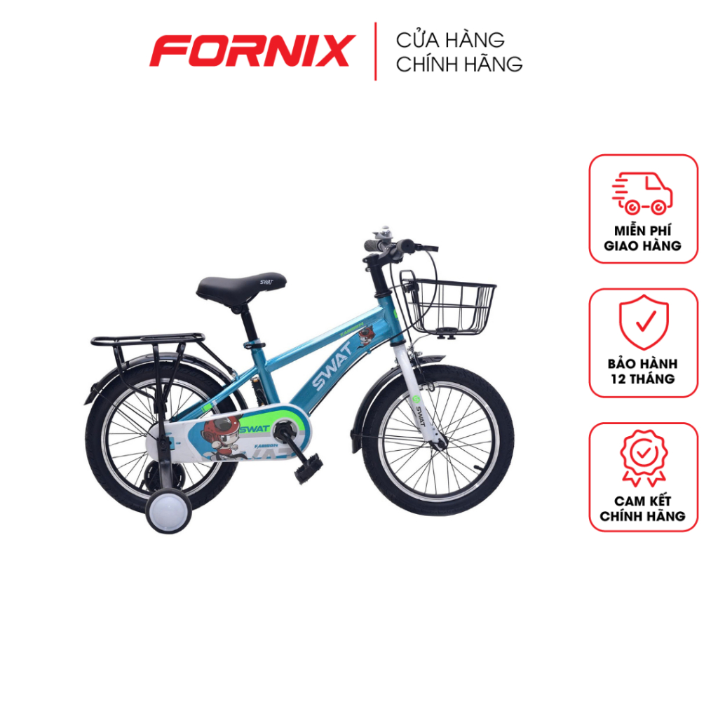 Xe Đạp Địa Hình Trẻ Em Dành Cho Bé Trai SWAT ZT16 - FORNIX - Vòng Bánh 16" Độ Bền Cao An Toàn Cho Bé