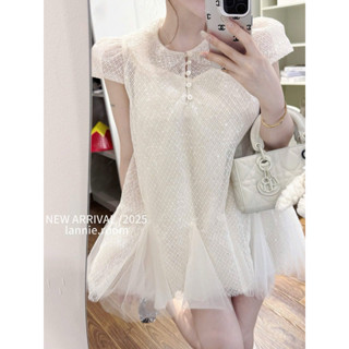 Váy ren xuông công chúa bling lấp lánh 2 lớp hàng cao cấp