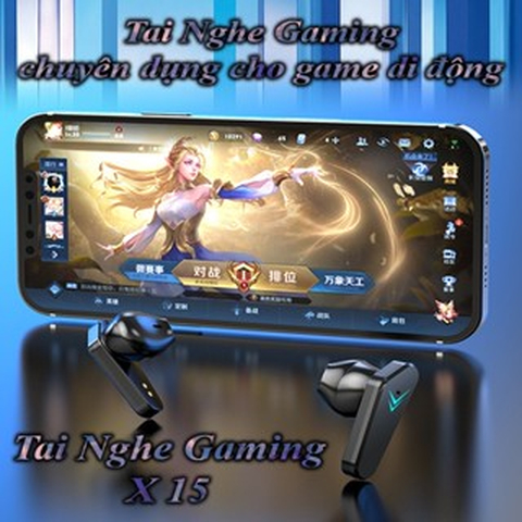 Tai nghe Bluetooth X15 TWS âm thanh rõ nét, chống ồn, chống nước, pin lâu