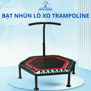 Bạt nhún lò xo Trampoline Có tay cầm điều chỉnh độ cao - Giải Pháp Tập Luyện Tại Nhà Hiệu Quả M252