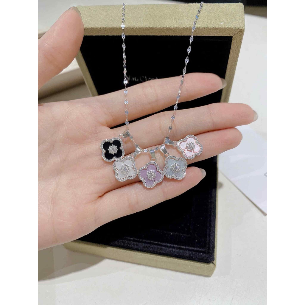 Dây chuyền cỏ 4 lá mẫu mới chuẩn bạc ta