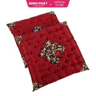  Đệm ngồi bệt vuông thảm ngồi bệt lót ghế gỗ văn phòng gối lót mông thêu gấm lụa Minh Phát 