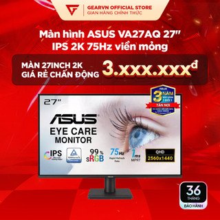  Màn hình ASUS  văn phòng chuyên nghiệp VA27AQ 27 inch IPS 2K 75Hz viền siêu mỏng 