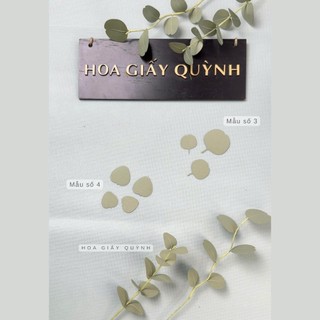 Sét lá giấy cắt sẵn làm lá bạc, lá táo - lá giấy mỹ thuật handmade (chưa có kẽm và cành)