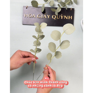 Sét lá giấy cắt sẵn làm lá bạc, lá táo - lá giấy mỹ thuật handmade (chưa có kẽm và cành)