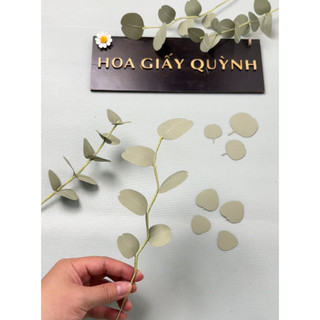 Sét lá giấy cắt sẵn làm lá bạc, lá táo - lá giấy mỹ thuật handmade (chưa có kẽm và cành)
