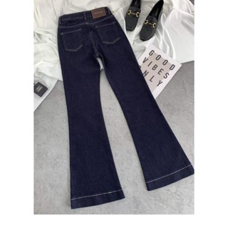   HCM  đậm và nhạt  QUẦN JEANS NỮ ỐNG LOE RỘNG MÀU XANH DENIM LƯNG CAO TẠO ĐƯỜNG CONG CƠ THỂ 