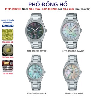 Đồng hồ Nam nữ Dây kim loại Casio chính hãng Anh Khuê MTP/LTP-1302DS (Mặt số xà cừ)
