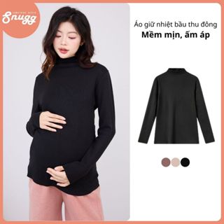 Áo giữ nhiệt bầu thu đông dài tay, cổ cao, mềm mịn, ấm áp Snugg - SNU2247