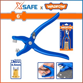 Kìm bấm khoen WADFOW WLH3601 kích thước 6inch, gồm 1 kìm bấm lỗ, 100 khoen kim loại 4mm