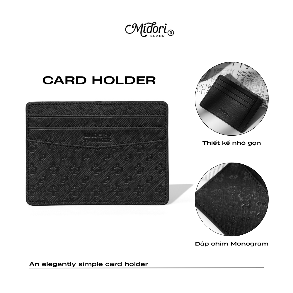 Ví đựng thẻ Nam Nữ CARD HOLDER Nam Nữ Bóp Đựng Tiền Mini Nhiều Ngăn Nhỏ Gọn | M Studio