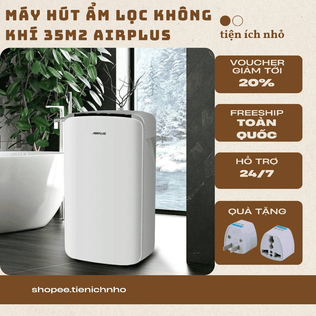  Máy Hút Ẩm Lọc Không Khí AIRPLUS 35m2 AP10-1903EE Hút 10L Chính Hãng Công Nghệ Máy Nén Block BH 12T 