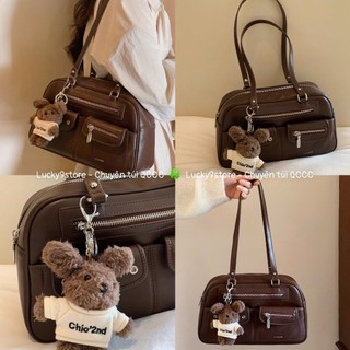 Túi nữ Túi Chio đeo vai cỡ lớn size 30 màu nâu vintage tặng gấu treo túi chất da siêu đẹp hàng chuẩn xinh hot trend 