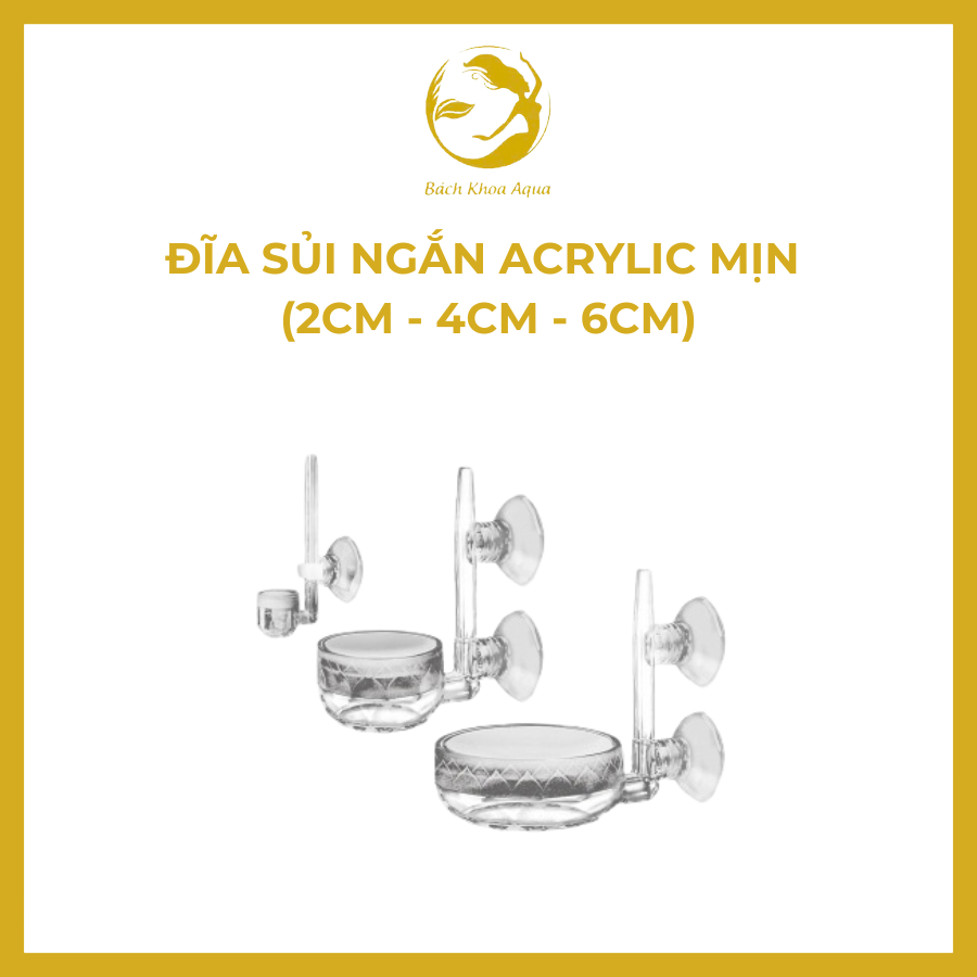 Đĩa sủi ngắn Acrylic mịn 2cm-4cm-6cm – Tạo oxy cho bể cá thủy sinh