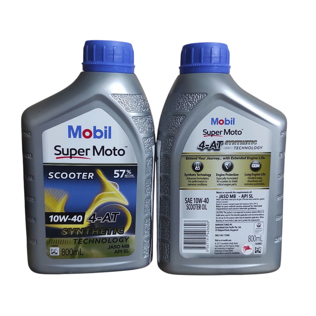 [[nhớt xe ga Mobil]] Nhớt cao cấp Mobil Super Moto Scooter 10w40 800ml -Nhớ Mobil nhập khẩu Singapor