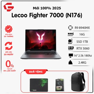  Lecoo Fighter 7000  N176   R9-8940HX | Ram 16GB | SSD 1TB | RTX 5060 | 16" 2.5K 180Hz  Laptop Gaming 