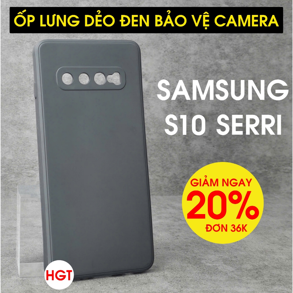 Ốp lưng Samsung S10 - S10 Plus - S10E - S10 5G ốp lưng dẻo đen cao cấp