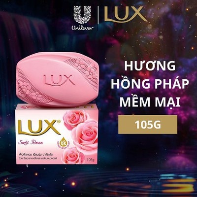 [Hannah Gift] Xà Bông Lux Hương Hồng Pháp Mềm Mại 105G