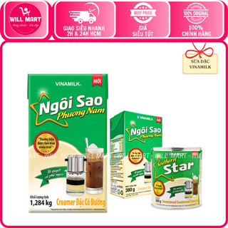   HSD mới  Sữa đặc Ngôi Sao Phương Nam màu xanh lá_ Hộp 1,284kg   Hộp 380gr_chính hãng_Willmart 