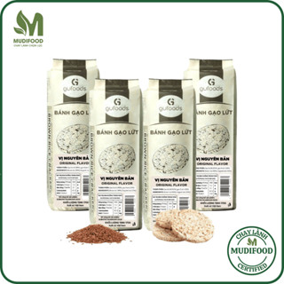 (Vị Nguyên Bản) - Combo 4 Gói Bánh Gạo Lứt Gufoods 170g - Ăn Vặt, Healthy, Ăn Kiêng, Tập Gym