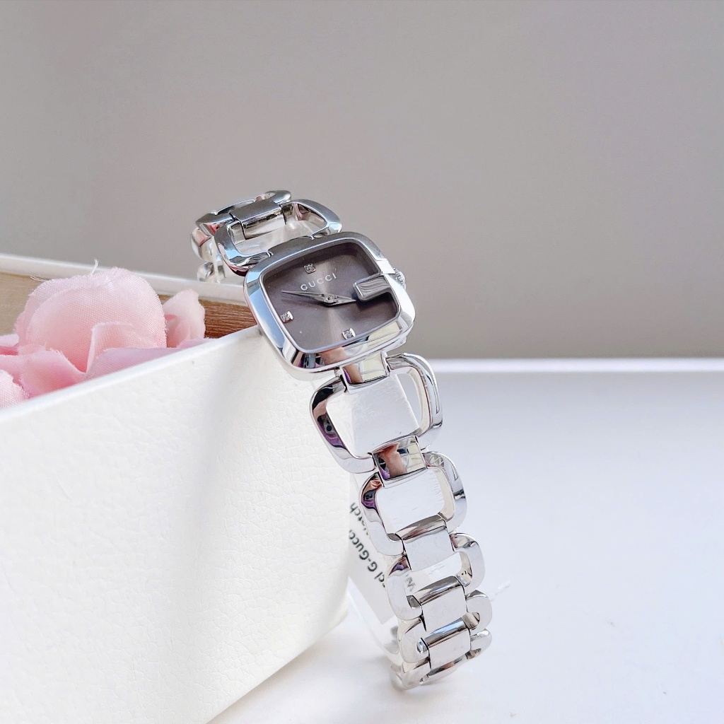[ Russia Store ] Đồng Hồ Nữ G- G Timeless Case 23x24mm Dây Thép Sang Chảnh Máy Pin Thụy