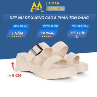 Dép nữ đế xuồng 6 phân quai hậu bánh mì cao gót quai ngang thời trang đẹp bảo hành 1 năm CG208 TIMAN