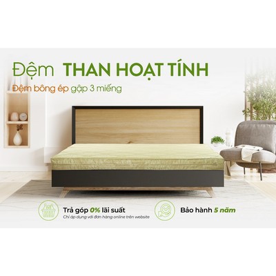 Đệm/ Nệm Than hoạt tính Everon kháng khuẩn khử mùi siêu việt, nhiều kích thước
