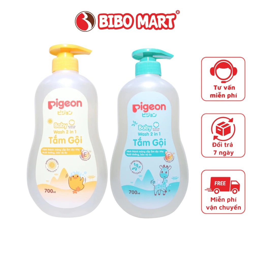Sữa Tắm Gội Toàn Thân Pigeon Cho Bé 2in1 700ml An Toàn Thơm Dịu Nhẹ Cho Da Bé