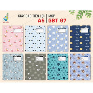   HÀNG MỚI 2025  Set 5 Giấy Bao Tập tiện lợi sẵn bao kiếng dày đẹp  15.5x20.5cm - VPP Mỹ Phương 